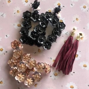 3 pairs of earrings